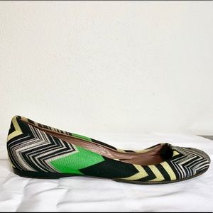MISSONI silk flats 38